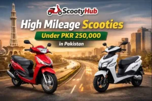 Read more about the article High Mileage Scooties Under PKR 250,000 in Pakistan (Expert Buyer’s Guide)