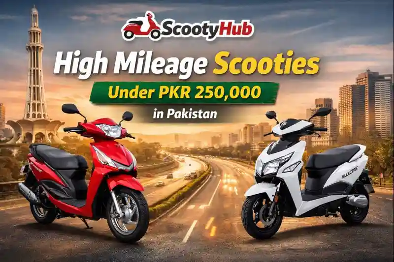 Read more about the article High Mileage Scooties Under PKR 250,000 in Pakistan (Expert Buyer’s Guide)