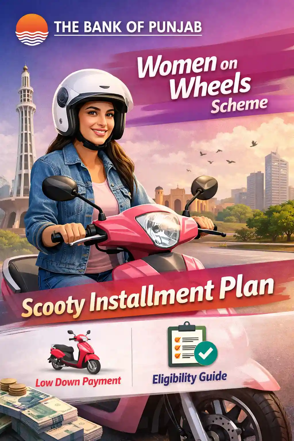 Read more about the article Bank of Punjab Scooty Installment Plan: Women on Wheels Scheme, Down Payment & Eligibility