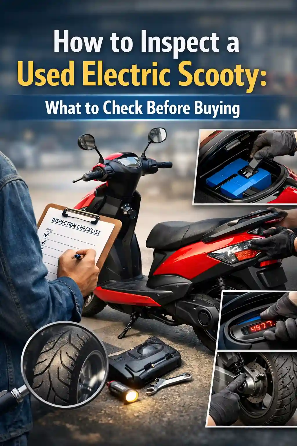 Read more about the article How to Inspect a Used Electric Scooty: What to Check Before Buying